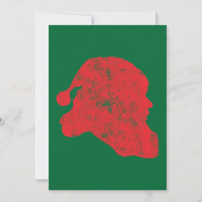 Cartes Pour Fêtes Annuelles père Noël (Style Retro Letterpress) (Devant)