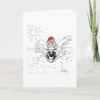 Cartes Pour Fêtes Annuelles Père Noël sur JetSki