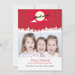 Cartes Pour Fêtes Annuelles père Noël Sur Son Chemin Photo Holiday Card