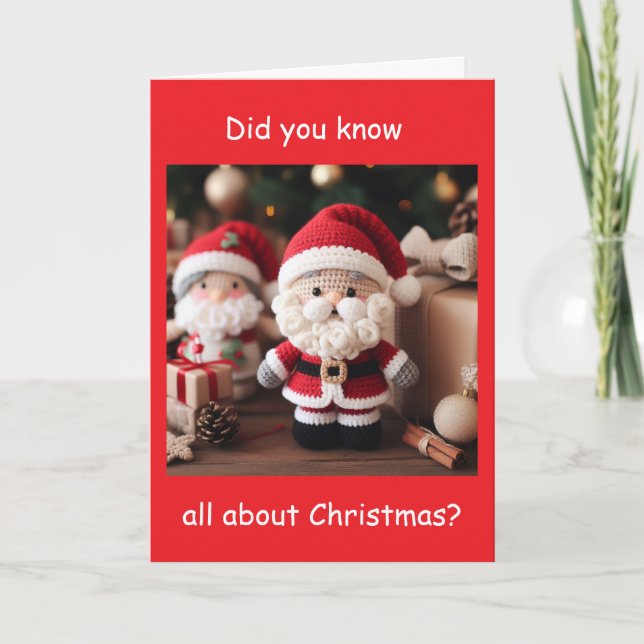 CARTES POUR FÊTES ANNUELLES **PÈRE NOËL THE JOKESTER" À NOËL ! (Devant)