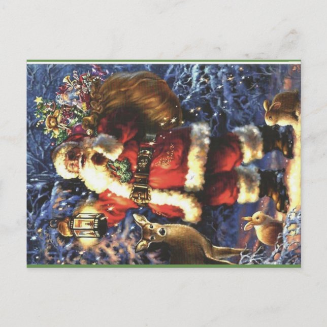 Cartes Pour Fêtes Annuelles Père Noël traditionnel (Devant)