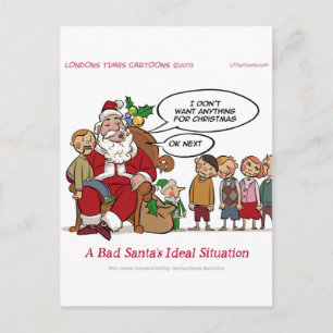 Cartes Pour Fêtes Annuelles Père Noël Très Moyenne Situation Idéale Drôle