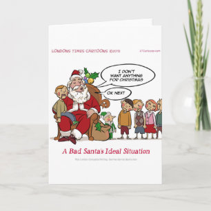 Cartes Pour Fêtes Annuelles Père Noël Très Moyenne Situation Idéale Drôle