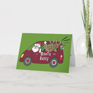 Cartes Pour Fêtes Annuelles Père Noël Van avec Reindee