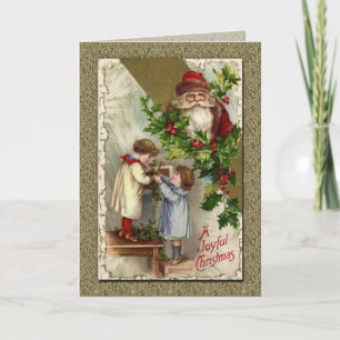 Cartes Pour Fêtes Annuelles Père Noël victorien vintage