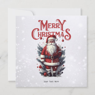 Cartes Pour Fêtes Annuelles Père Noël vintage