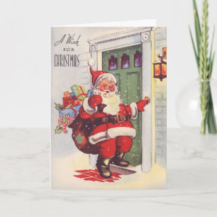 Cartes Pour Fêtes Annuelles Père Noël vintage