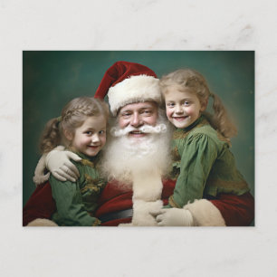 Cartes Pour Fêtes Annuelles Père Noël vintage et enfants