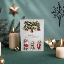 Père Noël Vintage Victorien Chat Noël Plat