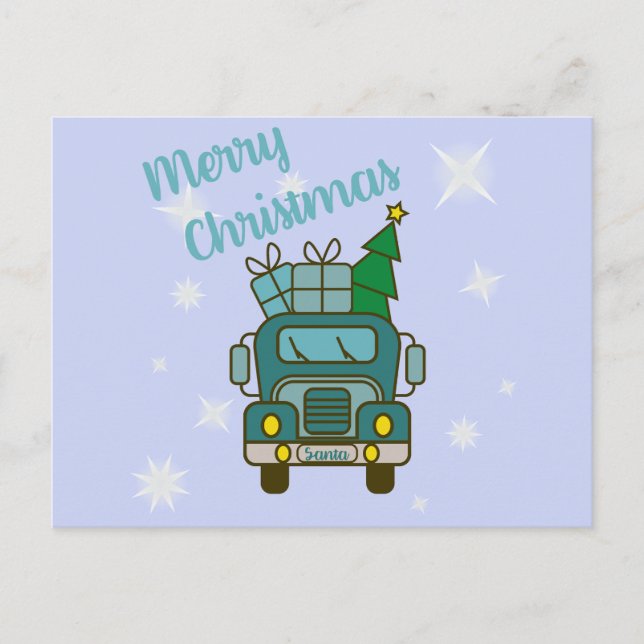 Cartes Pour Fêtes Annuelles Père Noël vue de devant Joyeux Noël (Devant)