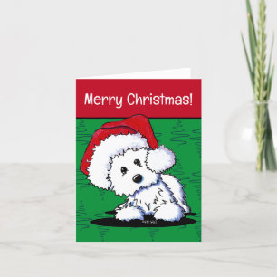 Cartes Pour Fêtes Annuelles Père Noël Westie Christmas