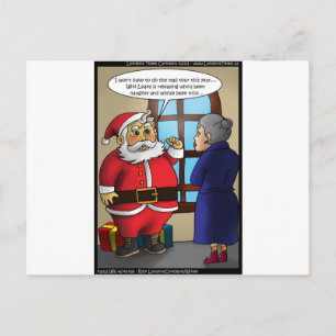 Cartes Pour Fêtes Annuelles Père Noël & Wiki Leaks Drôle Cadeaux Tee - shirts 
