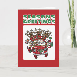 Cartes Pour Fêtes Annuelles Père Noël Woody et sa bande dessinée de Noël de