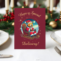 Père Ours traîneau fête de voeux festive