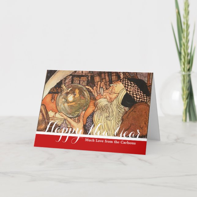 Cartes Pour Fêtes Annuelles Père Temps Antique Nouvel An (Devant)