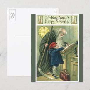 Cartes Pour Fêtes Annuelles Père Time vous souhaite une bonne année