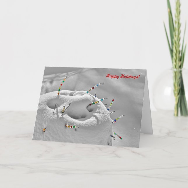 Cartes Pour Fêtes Annuelles Perles de neige (Devant)