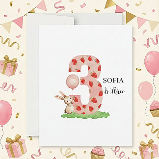 Cartes Pour Fêtes Annuelles Personalised Bunny 3rd Birthday Card Daughter