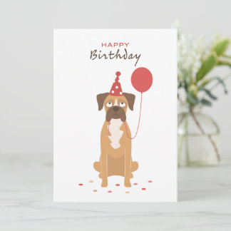 Cartes Pour Fêtes Annuelles Personalized Boxer Birthday Card, boxer lover card