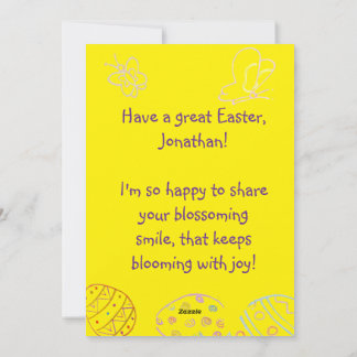 Cartes Pour Fêtes Annuelles Personalized Children's Easter Greeting Card 