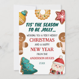 Cartes Pour Fêtes Annuelles Personalized Jolly Gingerbread Cookies Christmas