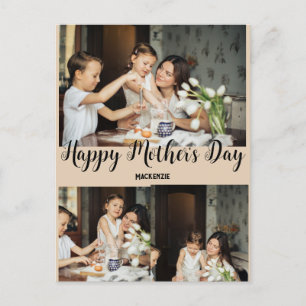 Cartes Pour Fêtes Annuelles Personalized mothers Day, three photo collage gift