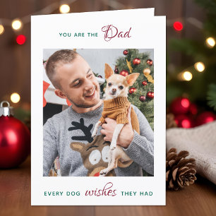 Cartes Pour Fêtes Annuelles Personalized Pet Photo Dog Papa Merry Christmas H