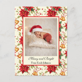 Cartes Pour Fêtes Annuelles Personalized Retro Christmas Floral Stationery 