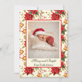 Cartes Pour Fêtes Annuelles Personalized Retro Christmas Floral Stationery 