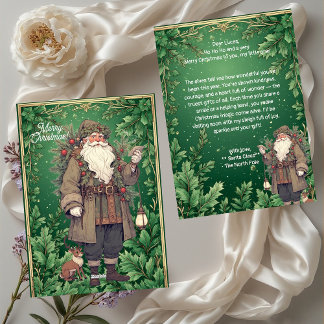 Cartes Pour Fêtes Annuelles Personalized Santa Letter North Pole Greenery Xmas