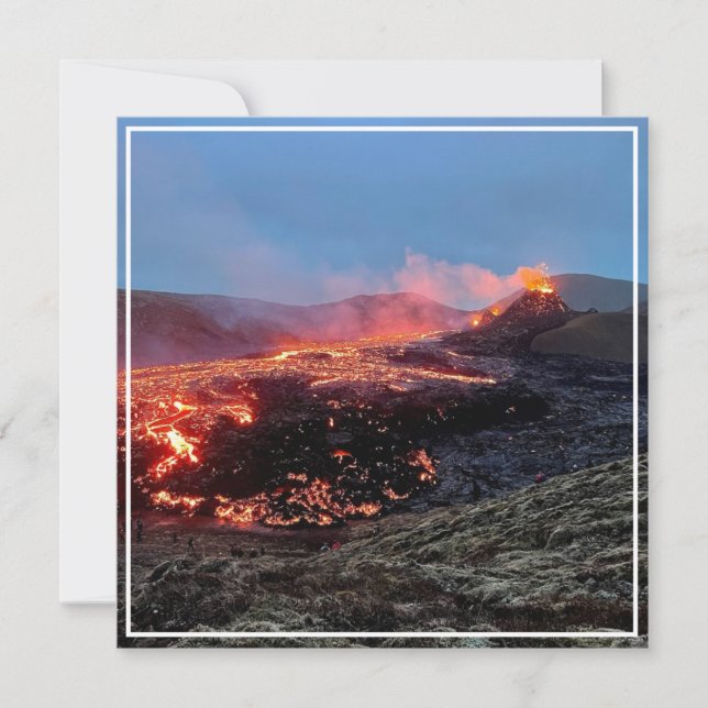 Cartes Pour Fêtes Annuelles Personalized volcano card (Devant)