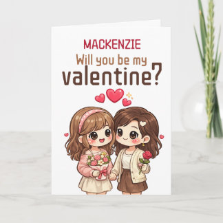 Cartes Pour Fêtes Annuelles Personalized Will You Be My Valentine Gay Couple