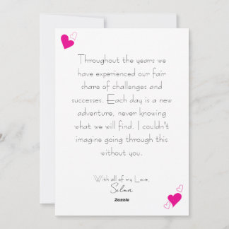 Cartes Pour Fêtes Annuelles Personnalisable Coeur & Zig Zag Romantique Amour P