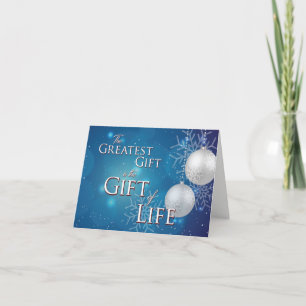 Cartes Pour Fêtes Annuelles Personnalisable Le plus beau cadeau, c'est le don 
