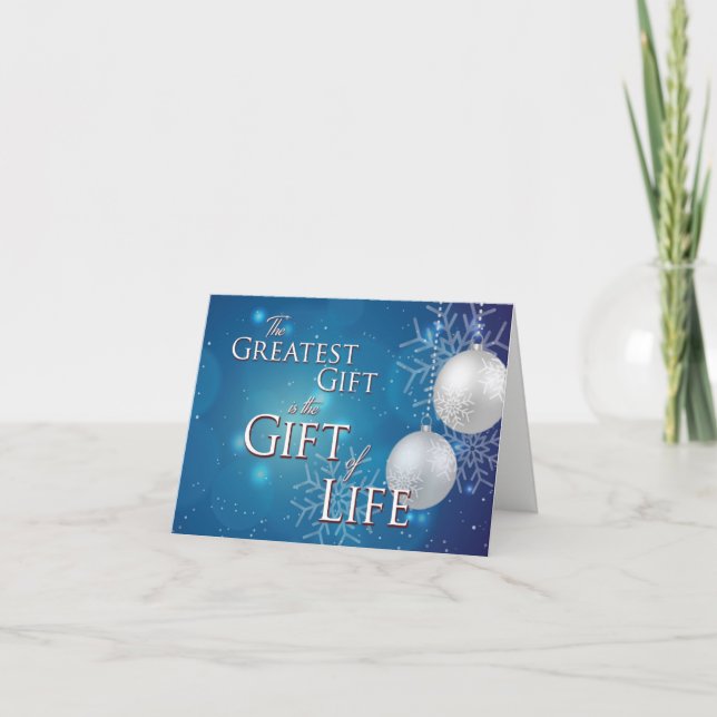 Cartes Pour Fêtes Annuelles Personnalisable Le plus beau cadeau, c'est le don  (Devant)