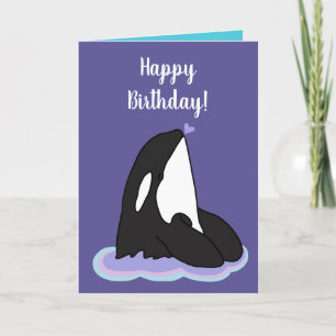 Cartes Pour Fêtes Annuelles Personnalisable Orca Killer Whale Anniversaire