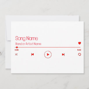 Cartes Pour Fêtes Annuelles Personnalisable votre musique préférée