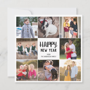 Cartes Pour Fêtes Annuelles Personnalisé 8 Photo Joyeux Nouvel An Rouge En vic