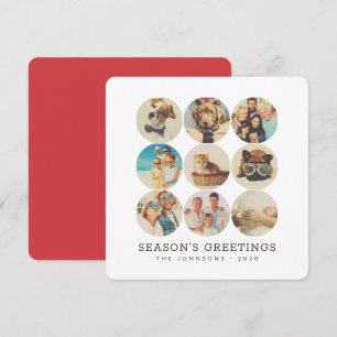 Cartes Pour Fêtes Annuelles Personnalisé 9 Photos Famille moderne et souvenirs