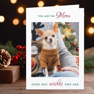 Cartes Pour Fêtes Annuelles Personnalisé Animal Photo Chien Maman Joyeux Noël