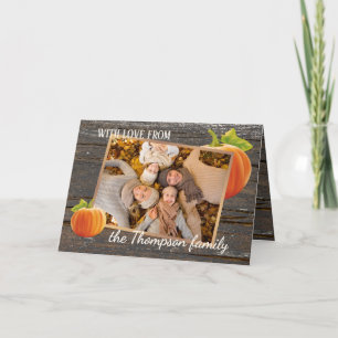 Cartes Pour Fêtes Annuelles Personnalisé Avec Amour Pour Thanksgiving Holiday 