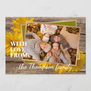 Cartes Pour Fêtes Annuelles Personnalisé Avec Amour Pour Thanksgiving Holiday 