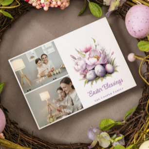 Cartes Pour Fêtes Annuelles Personnalisé   Bénédictions de Pâques   Oeufs et f
