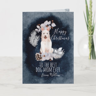 Cartes Pour Fêtes Annuelles Personnalisé Chien Maman Belge Laekinois Noël