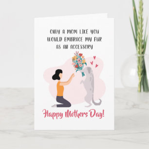 Cartes Pour Fêtes Annuelles Personnalisé Chien Maman Joyeux Fête des Mères Drô