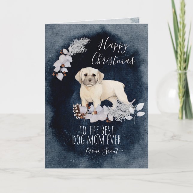 Cartes Pour Fêtes Annuelles Personnalisé Cute Beabull Maman Noël (Devant)