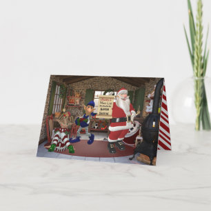 Cartes Pour Fêtes Annuelles Personnalisé de l'atelier de Père Noël
