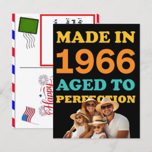 Cartes Pour Fêtes Annuelles Personnalisé Fabriqué en 1966 vieilli à la perfect
