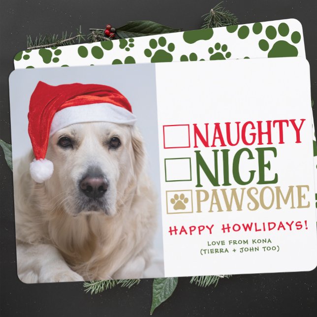 Cartes Pour Fêtes Annuelles Personnalisé Funny Chien de Noël mignon Chiot Phot (Créateur téléchargé)