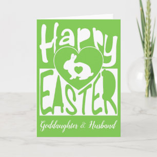 Cartes Pour Fêtes Annuelles Personnalisé Joyeux Pâques à Godgirl & Mari blanc
